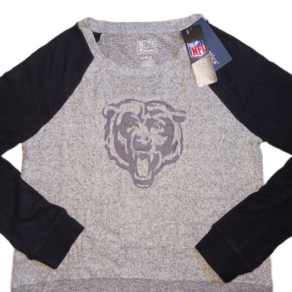 Fanatics Chicago Bears Womens Medium T Shirt Long Sleeve Gray NFL Ladies M - Picture 1 of 7